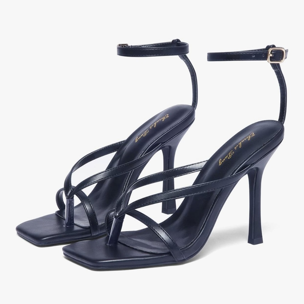 Elegant Black Strappy Heels